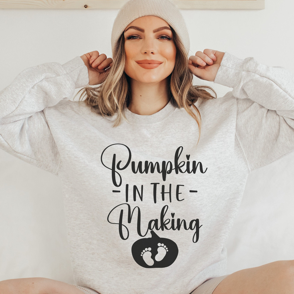 Pumpkin in the Making Sweatshirt Mama and Baby Crewneck Sweatshirt.jpg