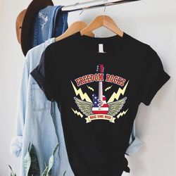 freedom rocks shirt, 4th of july shirt for rockers, independence day gift for rocker, patriotic shirt, american flag tee