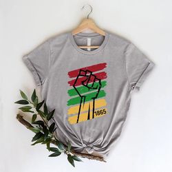 Black Power Fist Tshirt, Juneteenth 1865 Shirt, Black History Gift, African American Pride Shirt, Social Justice Shirt,