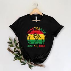 June 19th 1865 Tshirt, Afro Woman Shirt, Juneteenth 1865 T-shirt, Black Pride Tee,Celebrate Freedom Since 1865 Shirt,Jun