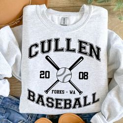 Cullen Baseball Sweatshirt, Forks Washington Sweatshirt, Twilight Sweatshirt, Funny Baseball Team Sweatshirt