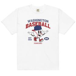 Washington baseball - vintage -Unisex garment-dyed heavyweight t-shirt