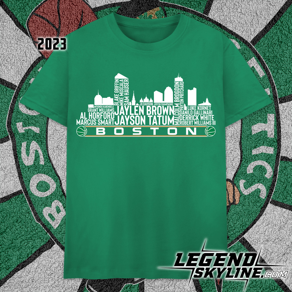 Boston Basketball Team 23 Player Roster, Boston City Skyline shirt.jpg