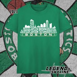 boston basketball team 23 player roster, boston city skyline shirt