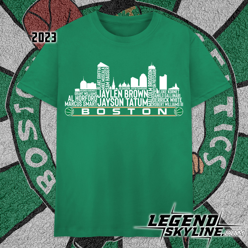 Boston Basketball Team 23 Player Roster, Boston City Skyline shirt.jpg