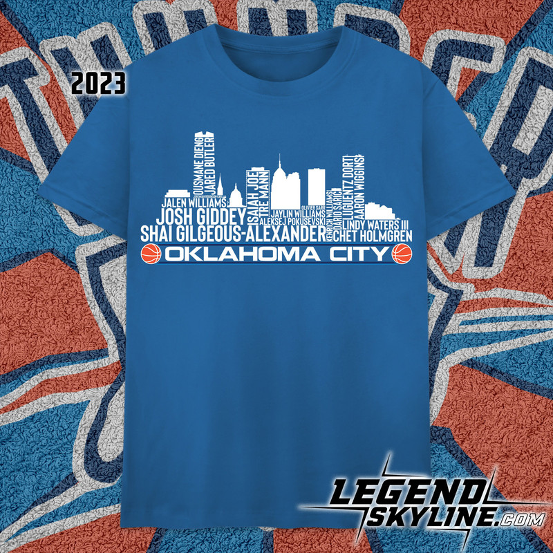 Oklahoma City Basketball Team 23 Player Roster, Oklahoma City Skyline shirt.jpg