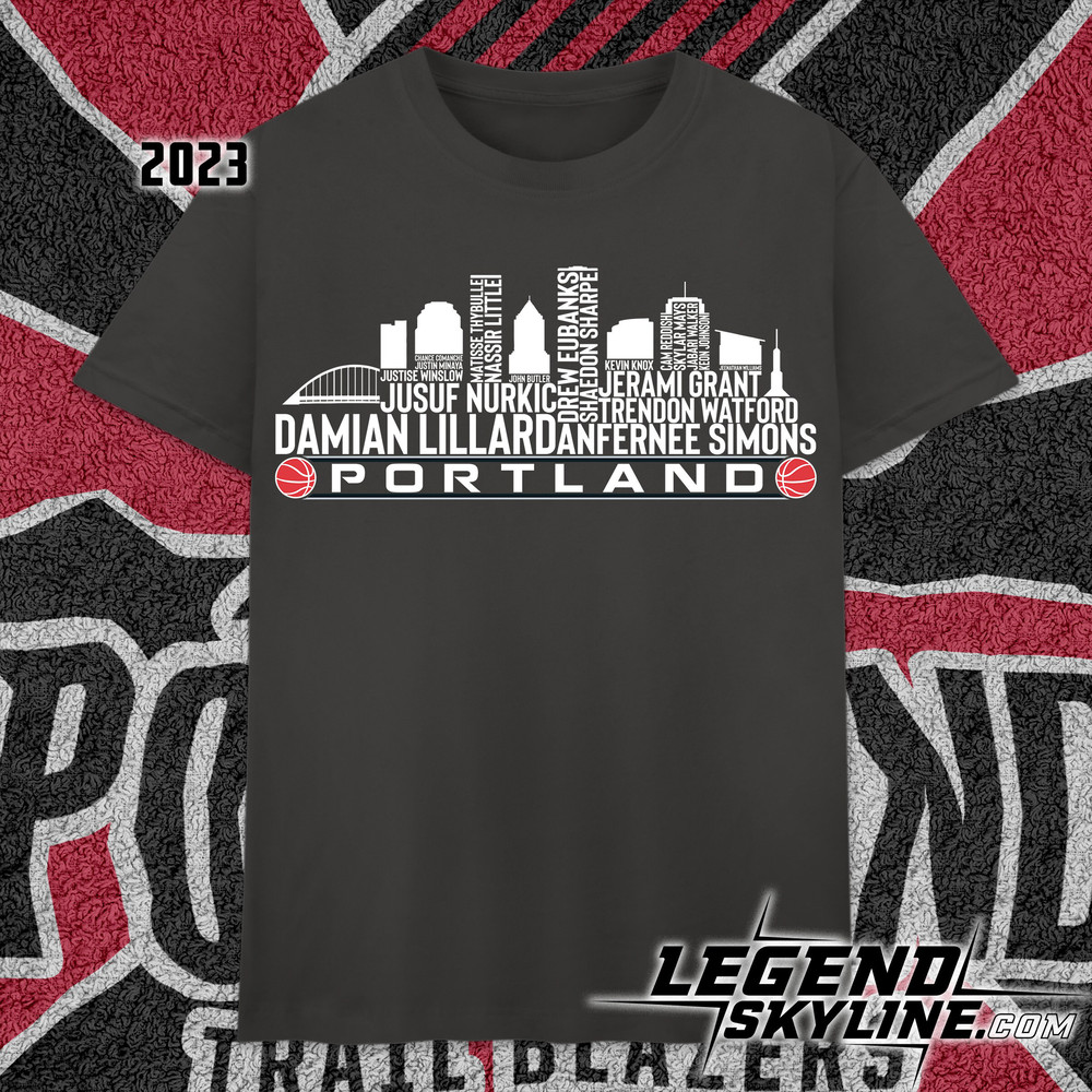 Portland Basketball Team 23 Player Roster, Portland City Skyline shirt.jpg