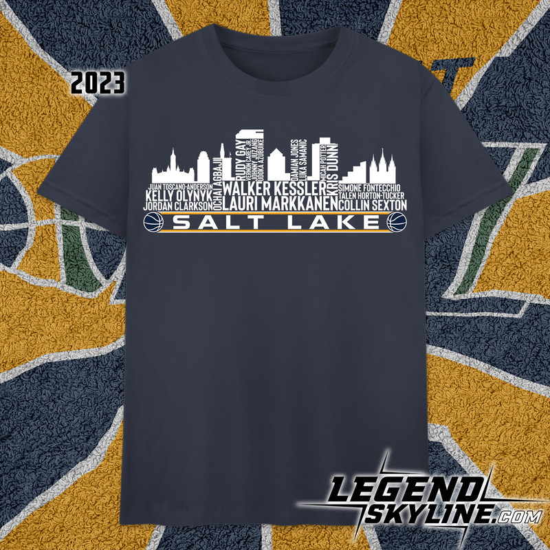 Utah Basketball Team 23 Player Roster, Salt Lake City Skyline shirt.jpg