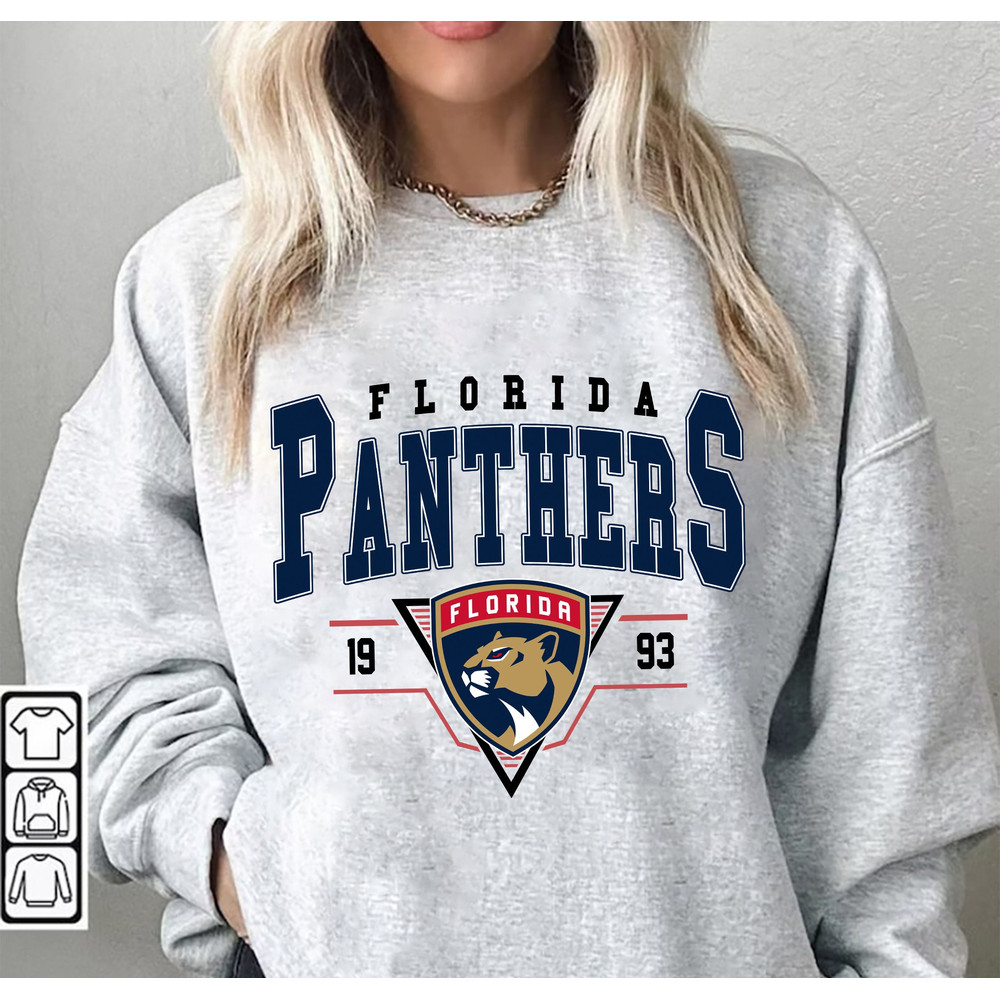 Vintage Florida Panther Sweatshirt, Panthers Tee, Hockey Sweatshirt, College Sweater, Hockey Fan Shirt, Florida Hockey Shirt.jpg