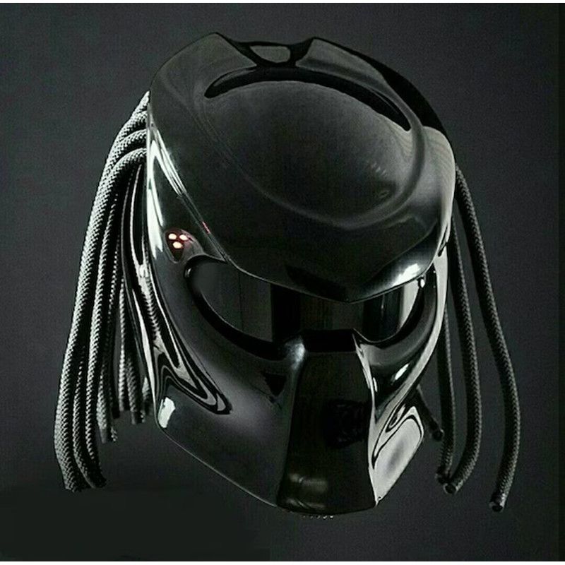 FREE SHIPPING GREAT GLOSSY BLACK PLAIN MOTIF PREDATOR HELMET FOR BIKING DOT ECE WITH 3 LASERS 0