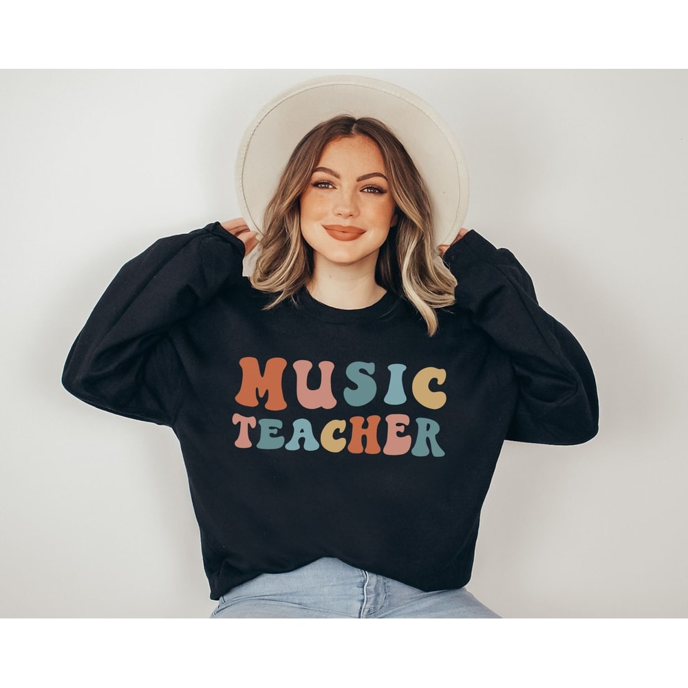 Music Teacher Sweatshirt Music Teacher Gift for Music Teacher Sweater Choir Director Band Director Music Professor Teacher Gifts 1.jpg