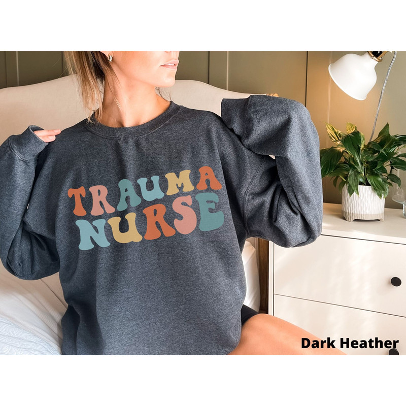Trauma Nurse Sweatshirt Trauma Nurse Gift Emergency Nurse Gift for ER Nurse Trauma Nurse Sweater Gift for Trauma Nurse RN Future Nurse Gift.jpg