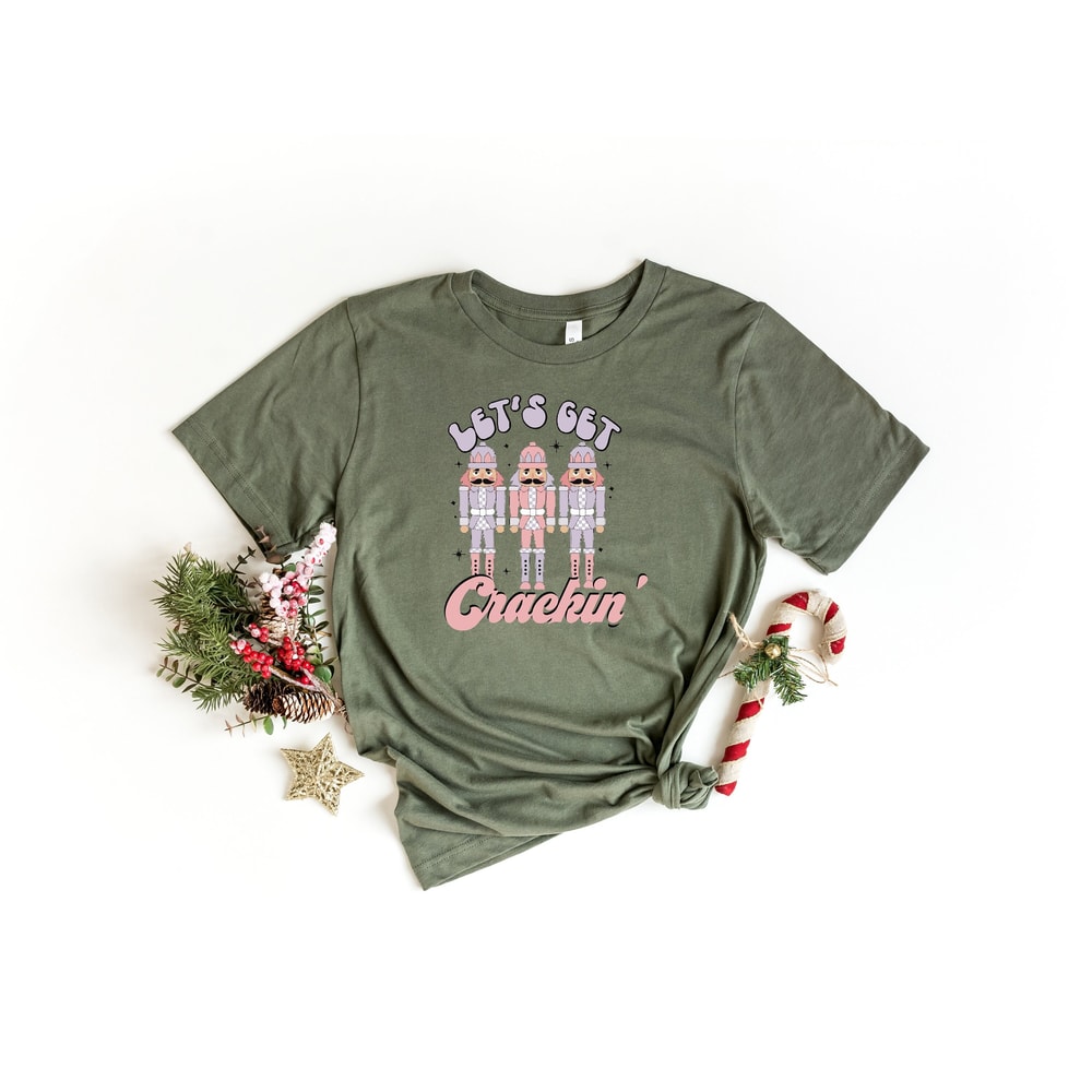 Lets Get Crackin' Sweatshirt, Vintage Retro Christmas Shirt, Xmas Retro Holiday Shirt, Ugly Sweater Shirt, Santa Christmas Shirts, Party Tee.jpg