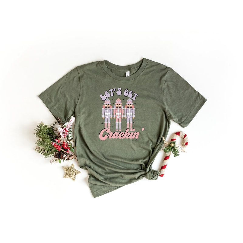 Lets Get Crackin' Sweatshirt, Vintage Retro Christmas Shirt, Xmas Retro Holiday Shirt, Ugly Sweater Shirt, Santa Christmas Shirts, Party Tee.jpg