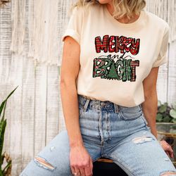 merry and bright christmas shirt, christmas lights tshirt, christmas tree t-shirt, christmas shirt, merry christmas shir