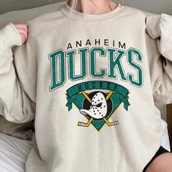 retro anaheim hockey unisex t-shirt crewneck hoodies, vintage anaheim hockey shirt, vintage ducks sweater, ducks shirt,