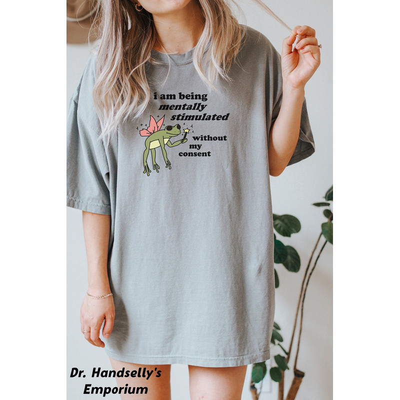 Mentally Stimulated Without My Consent Shirt Comfort Colors Funny T-shirt Tshirt Tee T Tees Meme Unisex Men Women Ladies Adult Frog Cowboy.jpg