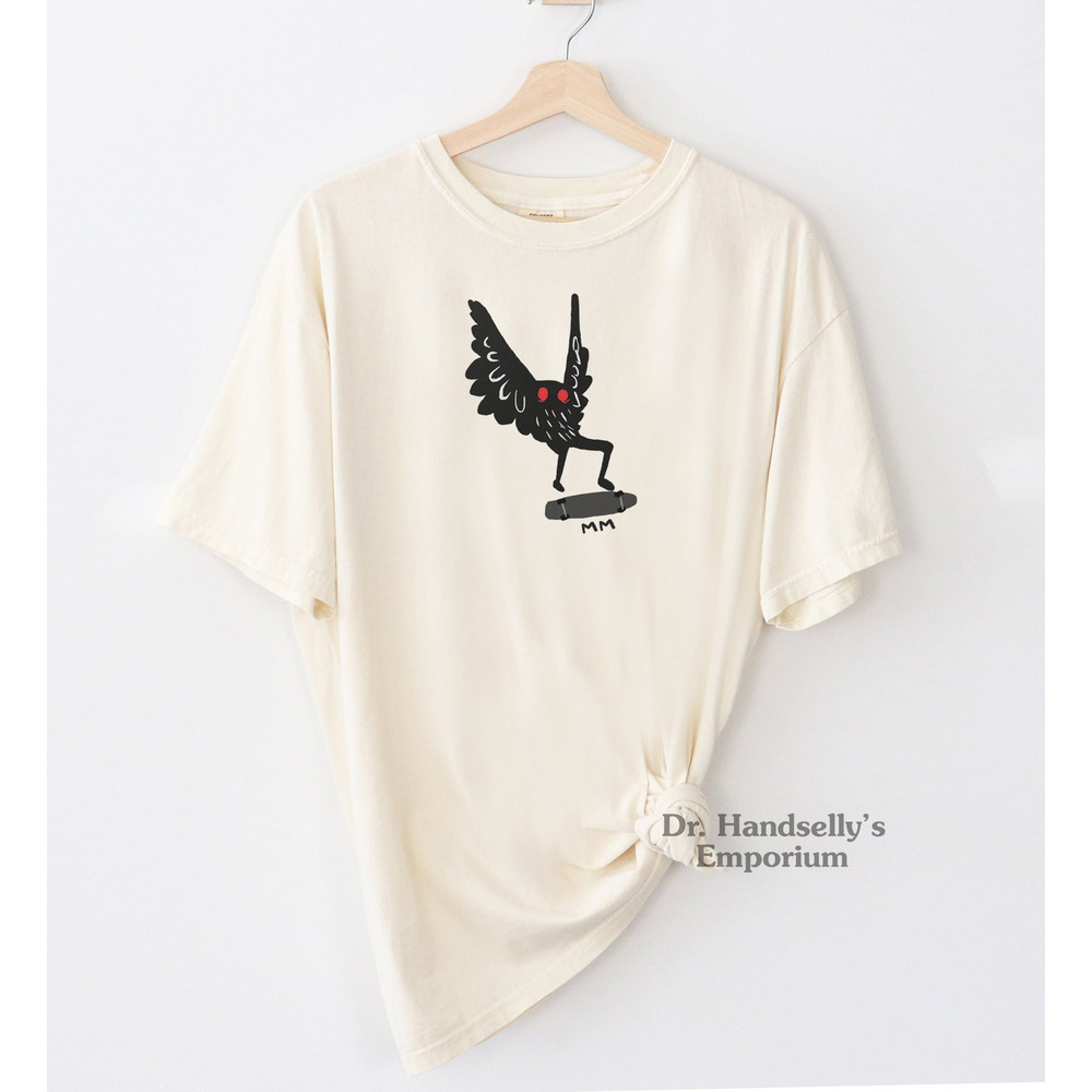 Mothman Cryptid Shirt Comfort Colors Funny T-shirt Tshirt Tee T Tees Meme Unisex Men Women Ladies Adult Moth Man Bigfoot Alien Skateboarding.jpg