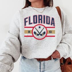 florida panthers sweatshirt crewneck, trendy vintage style nhl hockey shirt for game day tailgating, mens womens sweatsh
