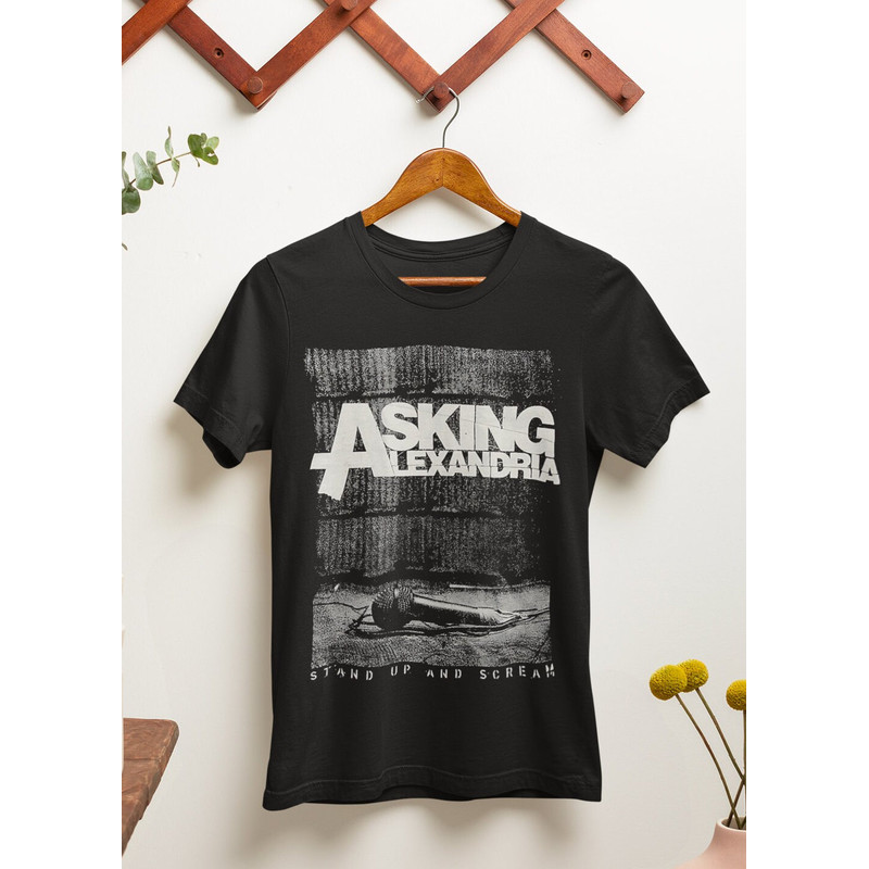 Asking Alexandria T-Shirt - Metal Music Shirt - Stand Up And Scream - Reckless & Relentless - AA Shirt - Unisex Cotton Tee - Sizes S to 5XL.jpg