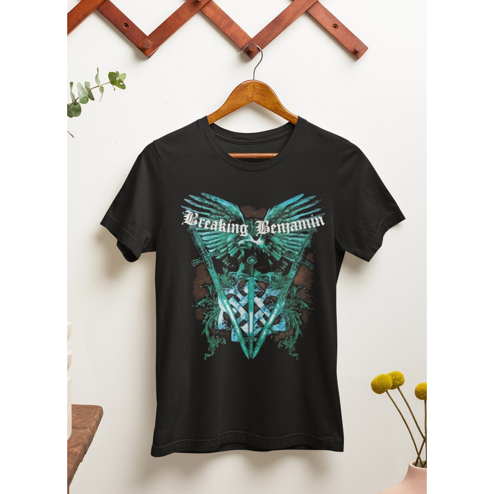 Breaking Benjamin T-Shirt - Metal Music Shirt - I Will Not Bow - So Cold - Angels Fall - Unisex Cotton Tee - Sizes S to 5XL 2.jpg