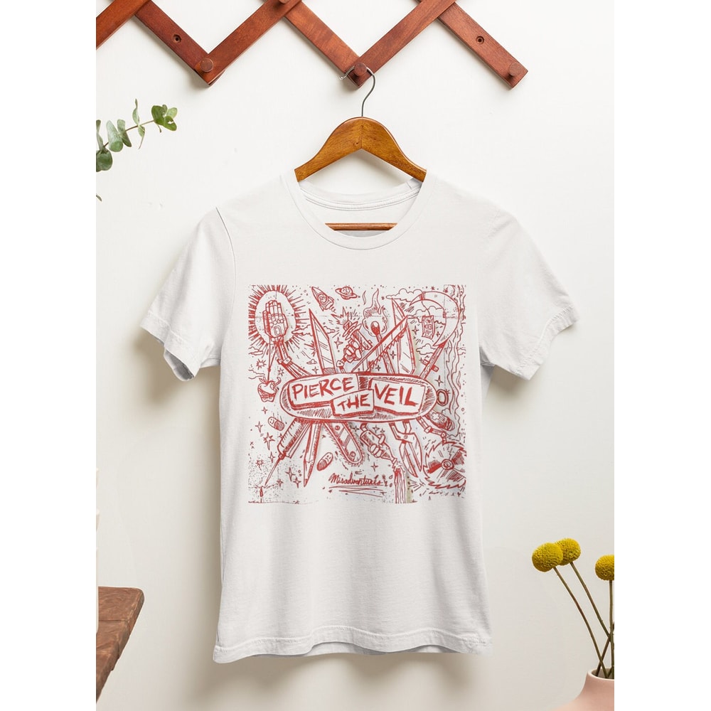 Pierce The Veil T-Shirt - Metal Music Shirt - PTV Misadventures Shirt - King For A Day - Hell Above - Unisex Cotton Tee - Sizes S to 5XL.jpg