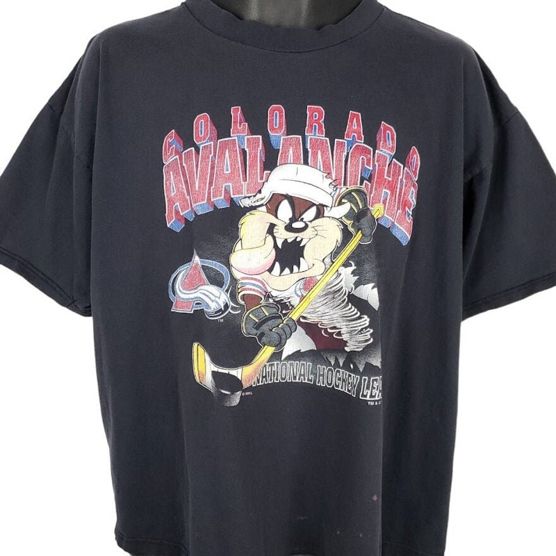 Colorado Avalanche Looney Tunes Taz Shirt, Avalanche Tee, Hockey Sweatshirt, Vintage Sweater, Hockey Fan Shirt, Colorado Hockey Shirt.jpg