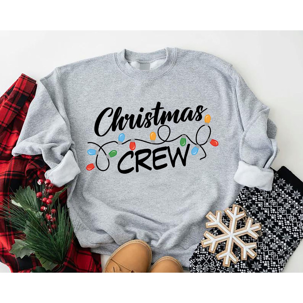 Christmas Crew Sweatshirt, Christmas Lights Sweatshirt, Christmas Squad Sweatshirt, Family Christmas Sweatshirts, Matching Christmas Gift.jpg