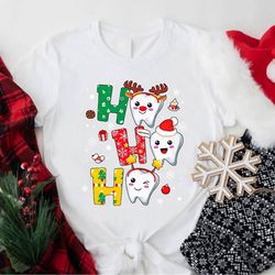 christmas dentist shirt, ho ho ho dental worker t-shirt, dentist holiday gift, xmas dental student shirt, dental hygiene