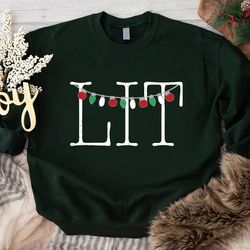 christmas lit sweatshirt, xmas family sweatshirt, lighting sweatshirt, christmas gift, holiday xmas sweatshirt, christma