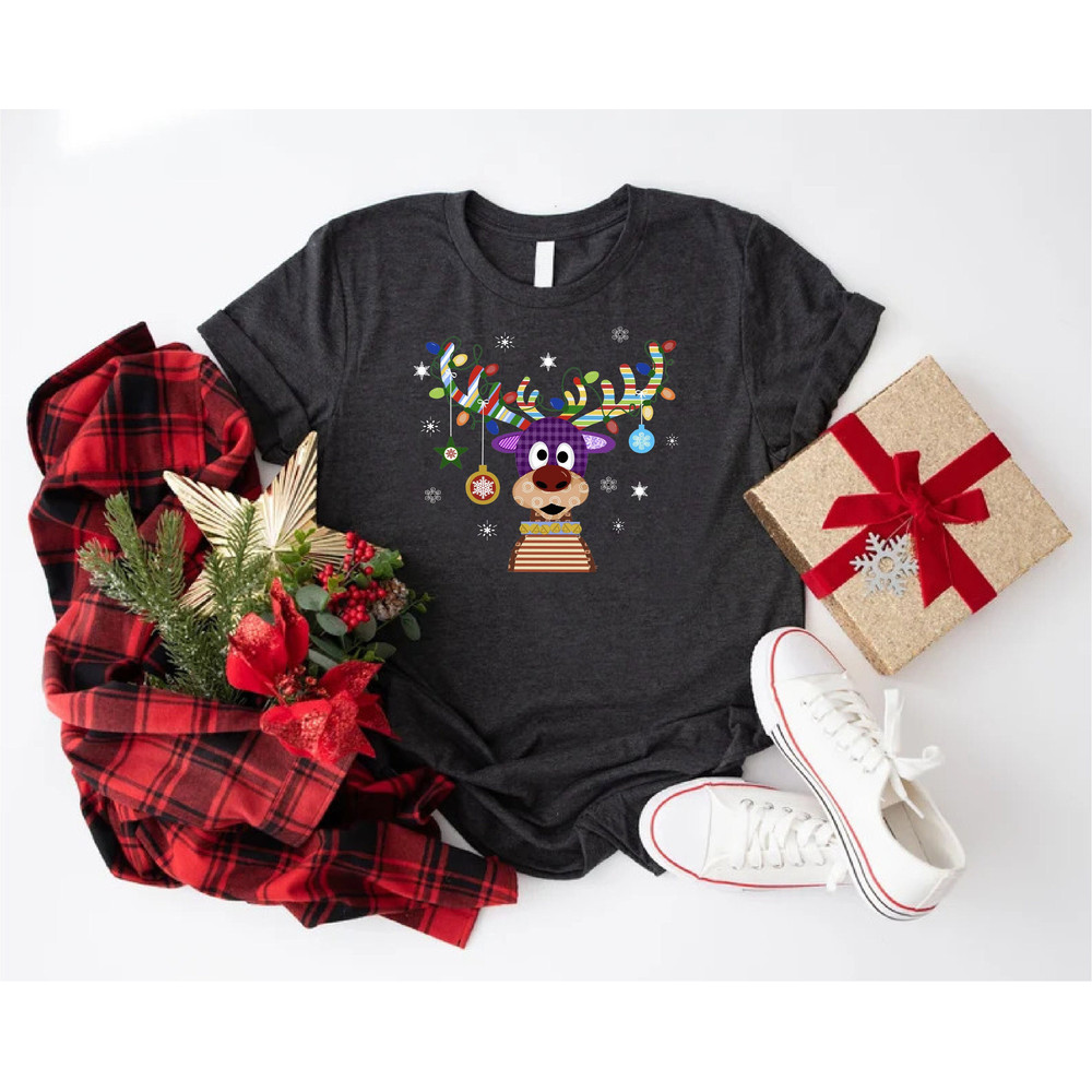 Christmas Reindeer Shirt, Christmas Gift, Christmas Lights T-Shirt, Reindeer Shirt, Xmas Shirt Women, Christmas Party Tee, Merry Christmas.jpg