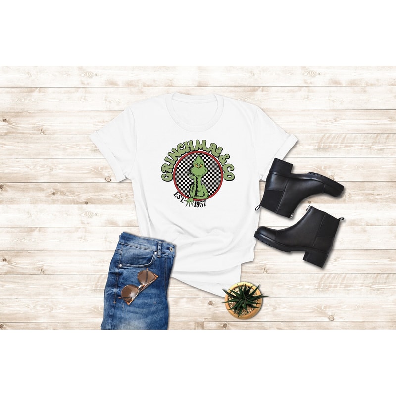 Grinchmas and Co Tshirt, Christmas & Co Est 1957 Shirt, Funny Xmas Outfits, Grinchmas Tshirt, Retro Christmas T-Shirt, Merry Xmas Gift Shirt.jpg