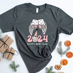 Happy New Year Shirt, Cheers To The New Year T-Shirt, 2024 New Year's Crew Tees, New Years Eve Outfits, New Year Gift, X