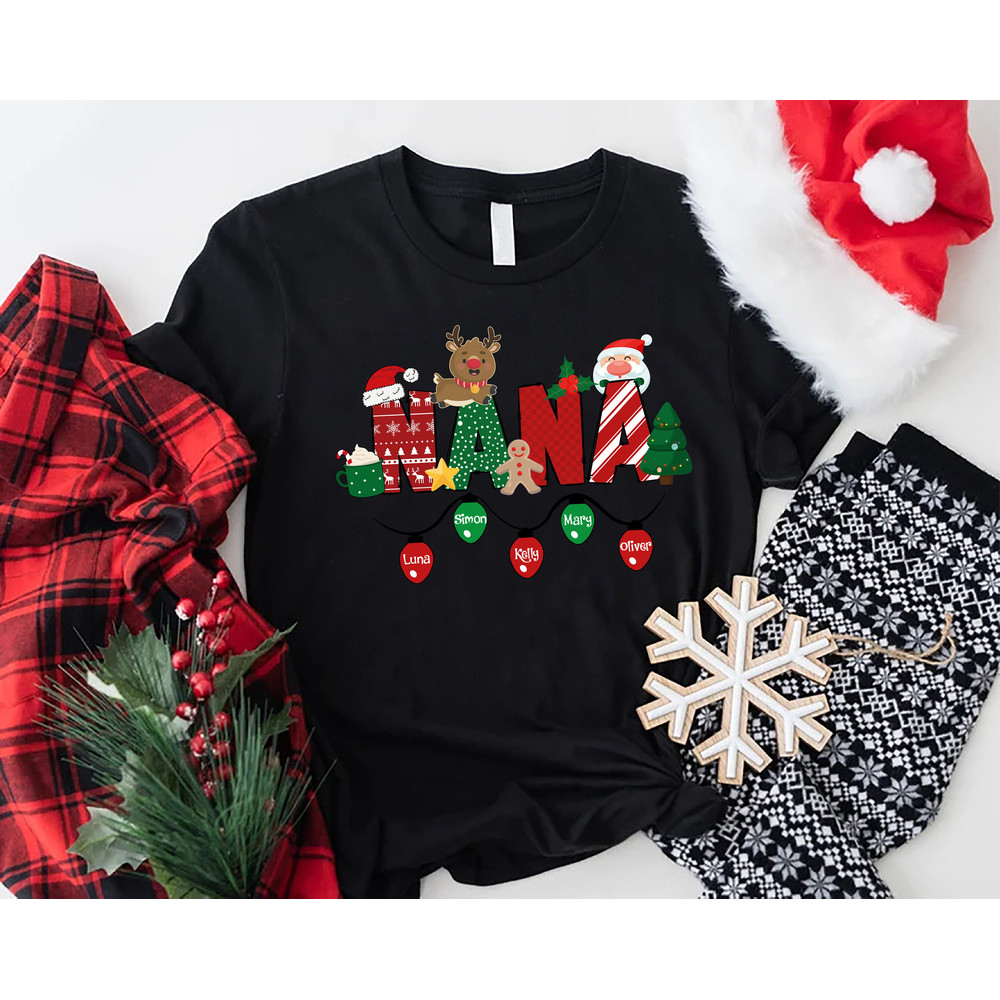 Nana Christmas Shirt, Christmas Gift For Nana, Grandma Xmas T-Shirt, Grandma Claus Shirt, Nana Claus Christmas Tees, Xmas Nana Gift Shirt.jpg