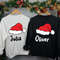 Personalized Family Christmas Sweatshirts, Custom Couple Christmas Sweatshirt, Matching Family Santa Hat Sweatshirt, Couples Christmas Gift.jpg