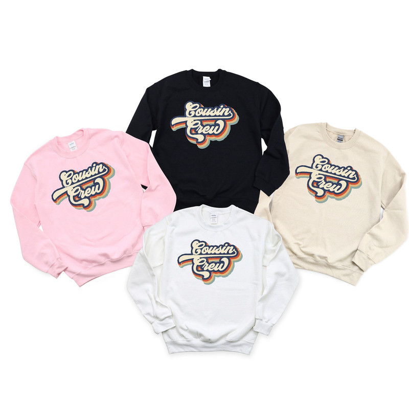 Retro Cousin Crew shirt, Matching Cousin Sweatshirts, Vintage Cousin Squad, Family Cousin Gifts, Cousin Crew Shirts, Pregnancy Announcement.jpg