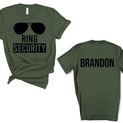 ring security shirt, ring security boys t shirt, bridal party shirt, ring bearer shirt, ring bearer gift, cute boys wedd