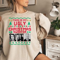 santa joe biden this is my ugly christmas sweater sweatshirt, political santa tees, donal trump fan shirt, funny biden s