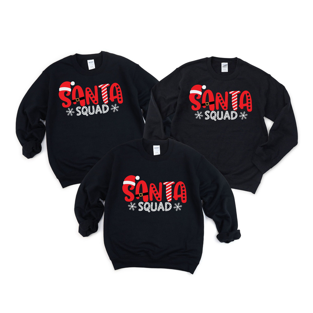 Santa Squad Sweatshirt, Christmas Squad Shirt, Matching Christmas Shirt, Christmas Gift, Family Christmas Pjms, Family Matching Santa Crew.jpg