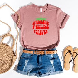 strawberry fields forever tee, retro hippie tee, 70's rock shirt, lennon shirt, classic rock music lovers shirt, vintage