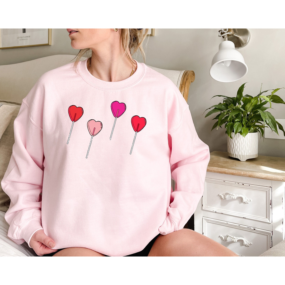 Valentines Sweatshirt, Lollipop Valentines Shirt, VDay Sweatshirt, Valentines Day Gift For Friend, Valentines Sucker Shirt, Galantines Day.jpg