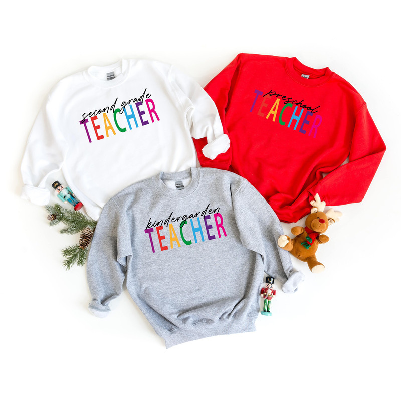 Custom Teacher Shirt, Teacher Team Shirt, Teacher Gift, Elementary Teacher Shirt, Second Grade Rainbow Shirt, First Grade Teacher T-Shirts.jpg