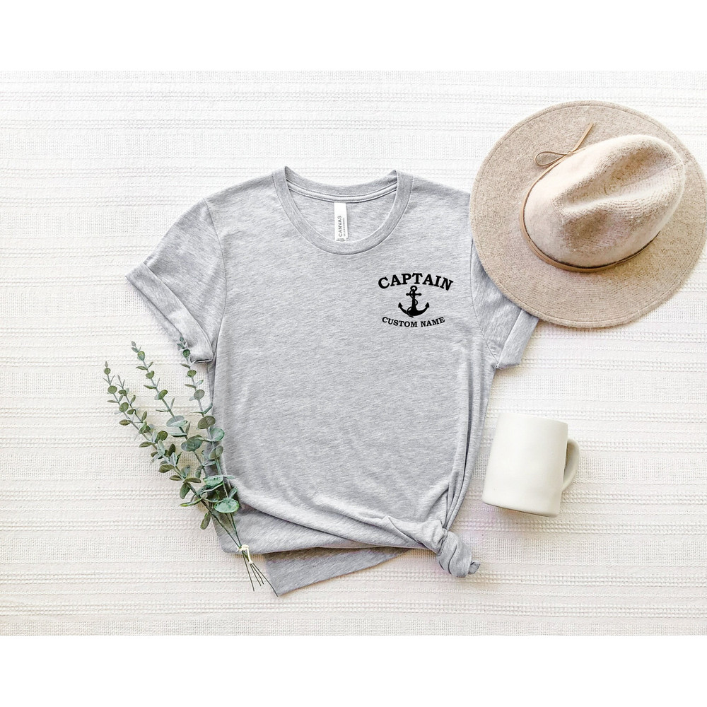 Customize Captain Shirt, Personalized Captain Shirt, Sailing Shirt, Sailing Boat Tee, Nautical Anchor Tshirt, Yacht Men Tee, Boat Owner Gift.jpg