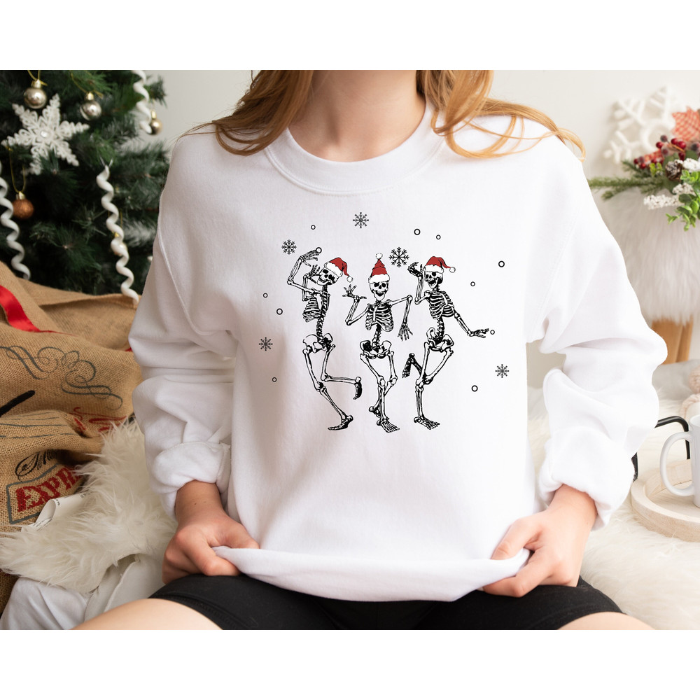Dancing Skeleton Christmas Shirt, Santa Claus Holiday Season Shirt,Funny Christmas tee, Dancing Skeleton Shirt, Santa Skeleton Shirt.jpg