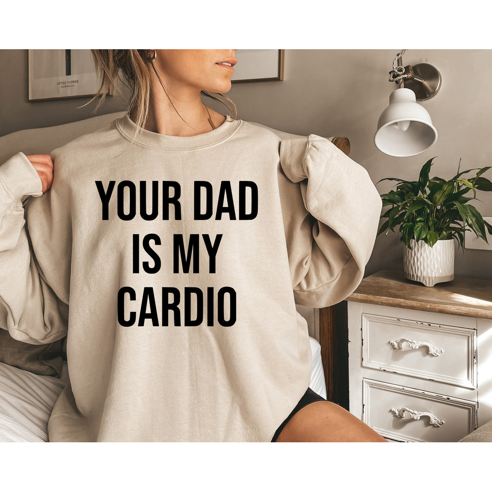 Your Dad is My Cardio Shirt, Gym Partner Tee, Workout Gym Outfit, Dad Tshirt,Gift for Him, Funny Weightlifting Shirt Father's Day Shirt Gift.jpg
