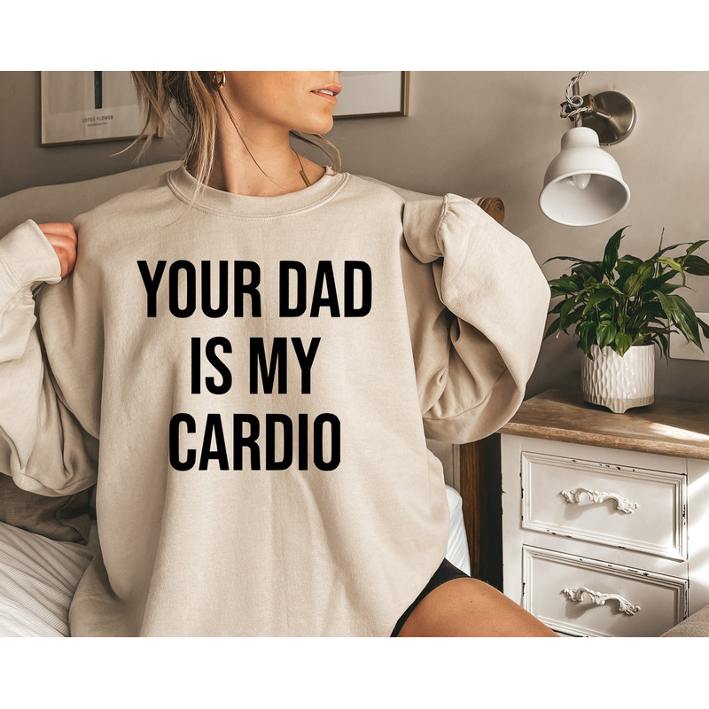 Your Dad is My Cardio Shirt, Gym Partner Tee, Workout Gym Outfit, Dad Tshirt,Gift for Him, Funny Weightlifting Shirt Father's Day Shirt Gift.jpg