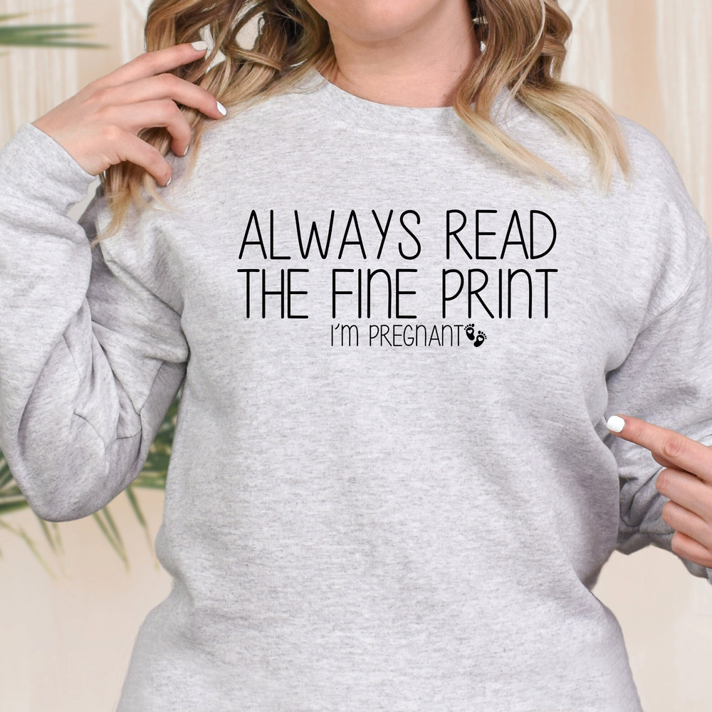 I'm Pregnant Crewneck Sweatshirt, Pregnancy Announcement, Gender Reveal, Maternity Sweatshirt, Fun Pregnancy Shirt.jpg