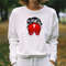 Messy Bun Phillies Hat Crewneck, Girly Trendy Boho Phillies Sweatshirt, Ring the Bell, Red October, Bryce Harper, World Series.jpg