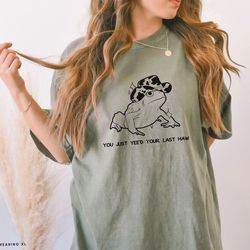 cowboy frog unisex tee comfort colors yee haw shirt funny western graphic tee cute frog and toad t shirt midwest shirt c