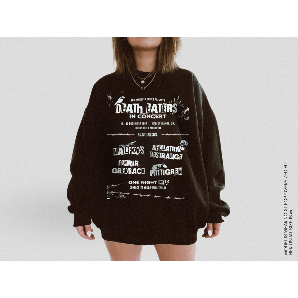 Grunge Death Eaters Sweatshirt Tom Riddle World Tour Potter Dark Arts Crewneck Malfoy Manor Hoodie HP Fan Gifts Pottery Universal Vacation.jpg